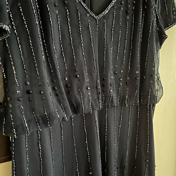 Adrianna Papell Beautiful Navy Mother of the Bride Dress - Picture 5 of 6